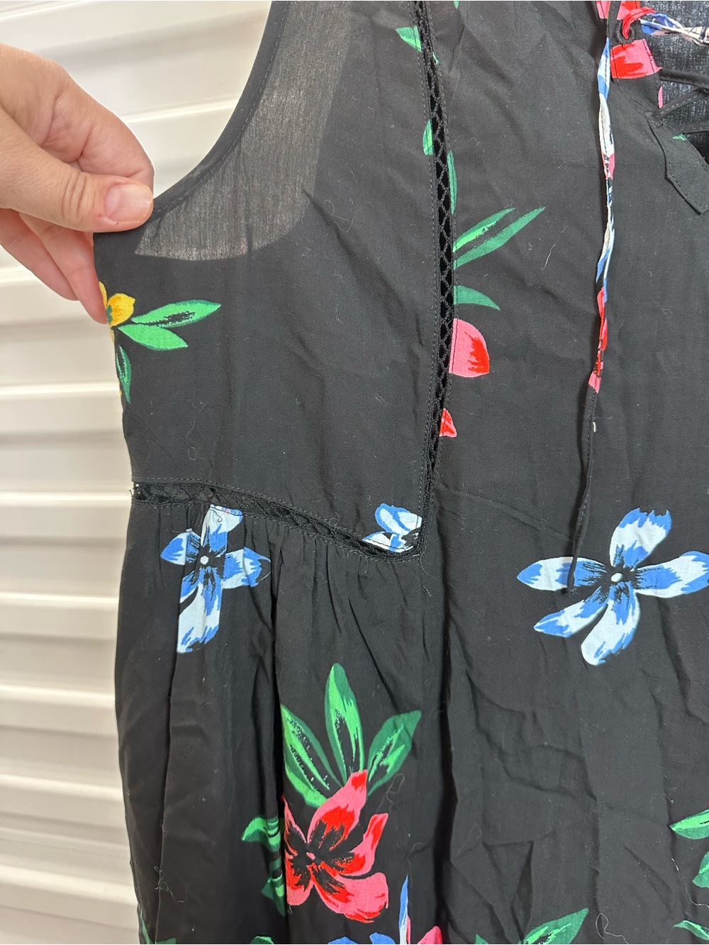 OLD NAVY Black Floral Sleeveless Dress - Picture 2 of 11